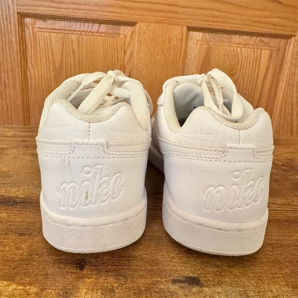 Nike Ebernon Low Sneakers Womens Size 8.5 Triple White Low Top Lace Up - Picture 6 of 7